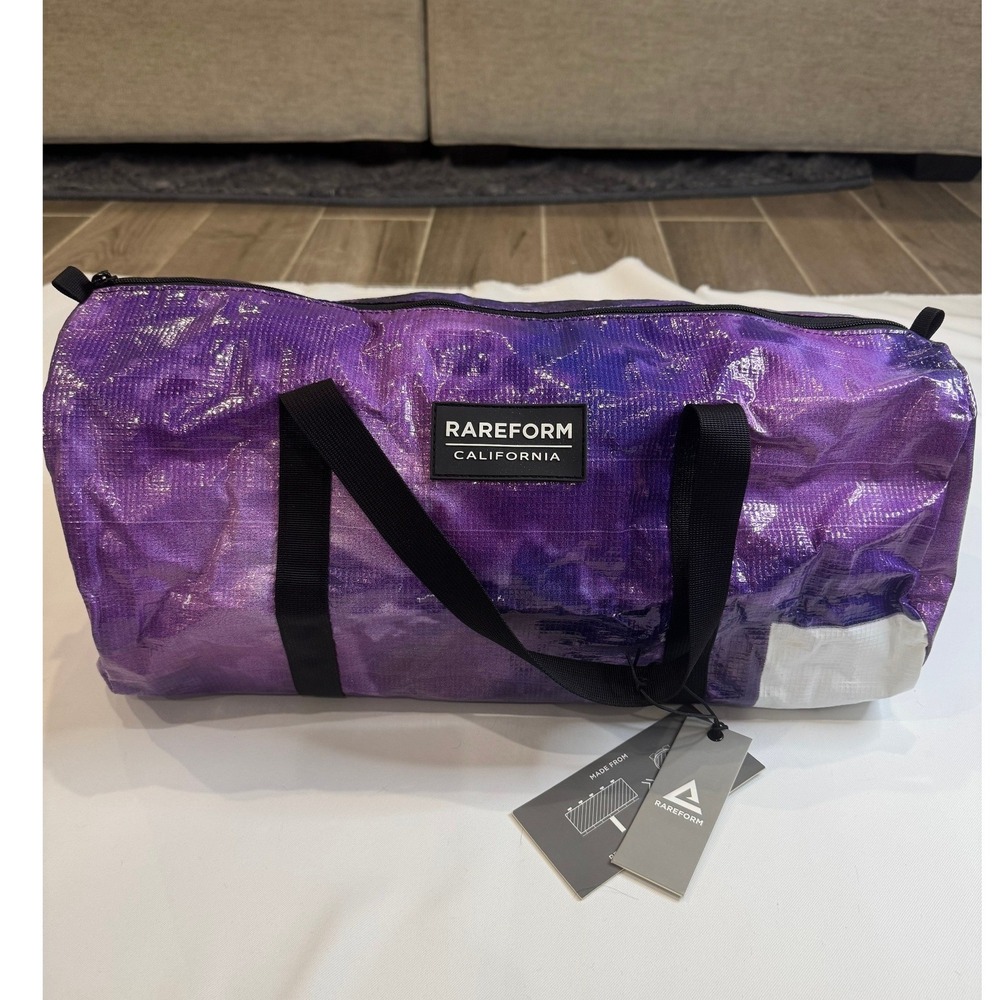 Rareform‎ Duffel Bag Unisex Purple NEW Repurposed Billboard Vinyl One of a Kind